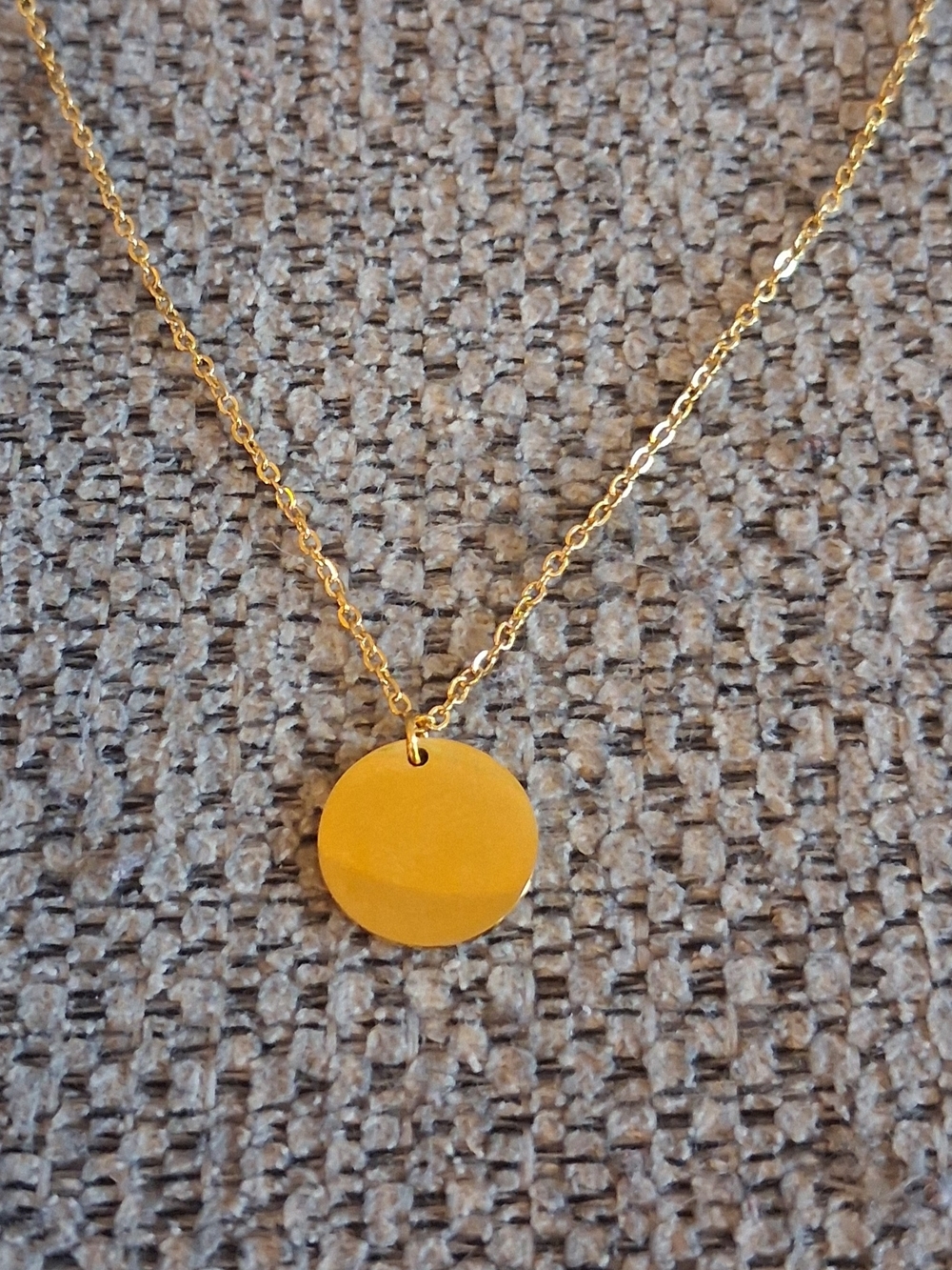 Gold Disc Pendant Necklace - Women Jewelry
